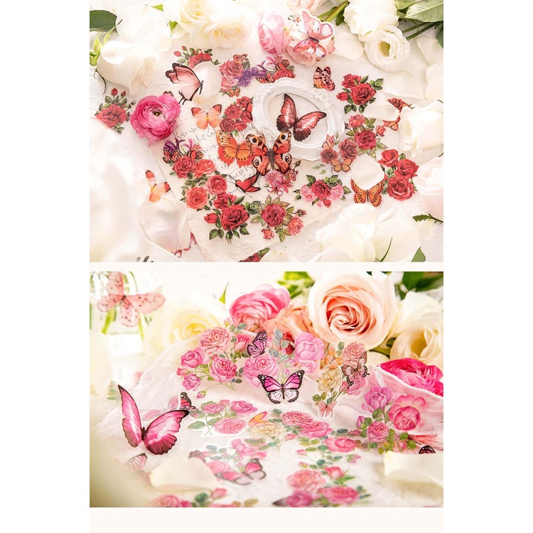 50 Pcs Autocolantes Do Livro De Rascunho Da Fada Vintage Flower ...