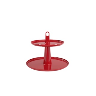Pedestal 2 Andares Coza Cake 32 x 32 x 27 cm Vermelho Bold