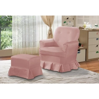 Puff da Mamãe com babado decorativo Corano - Sofá Casa