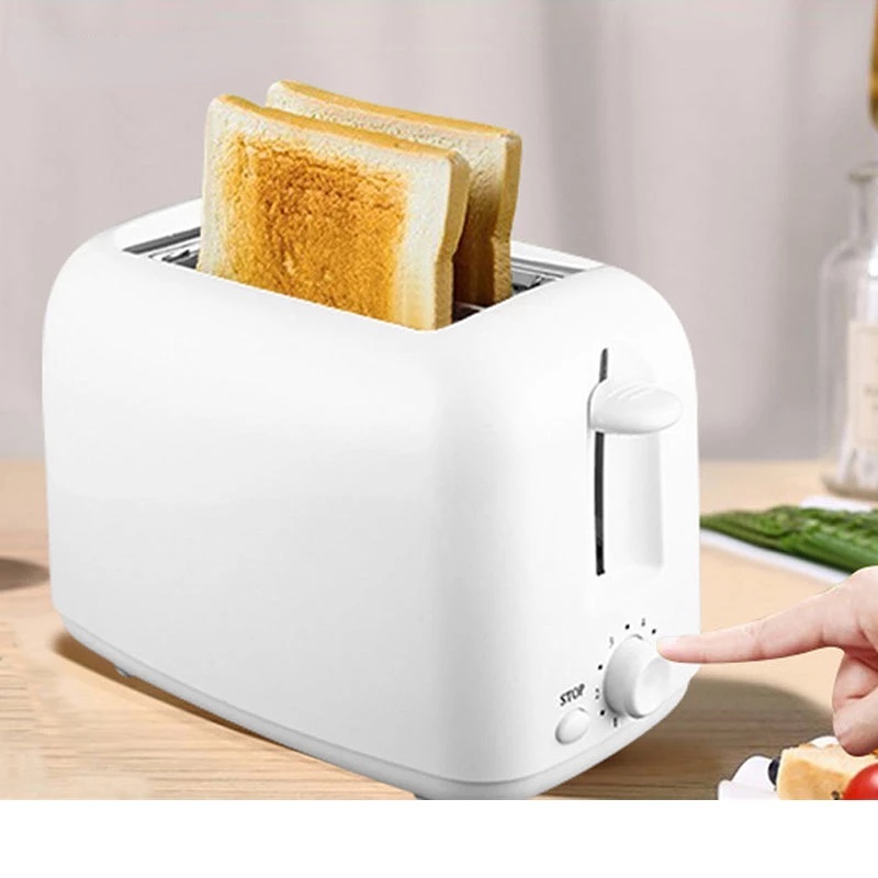 Mini Torradeira De Pão De Café Da Manhã Bandeja De Migalhas Removível Automática 6 Modos 2 Fatias Forma Eletrodomésticos