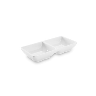 Molheira Quadrada Dupla Haus Concept Finger Food 100 ml Branco