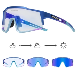 Óculos De Sol De Ciclismo Fotocromático Azul Vermelho Masculino E Feminino 1 Lente