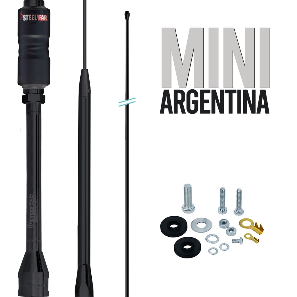 Antena Base Embutida Black Px 11m Mini Argentina 1,07m Steelpar