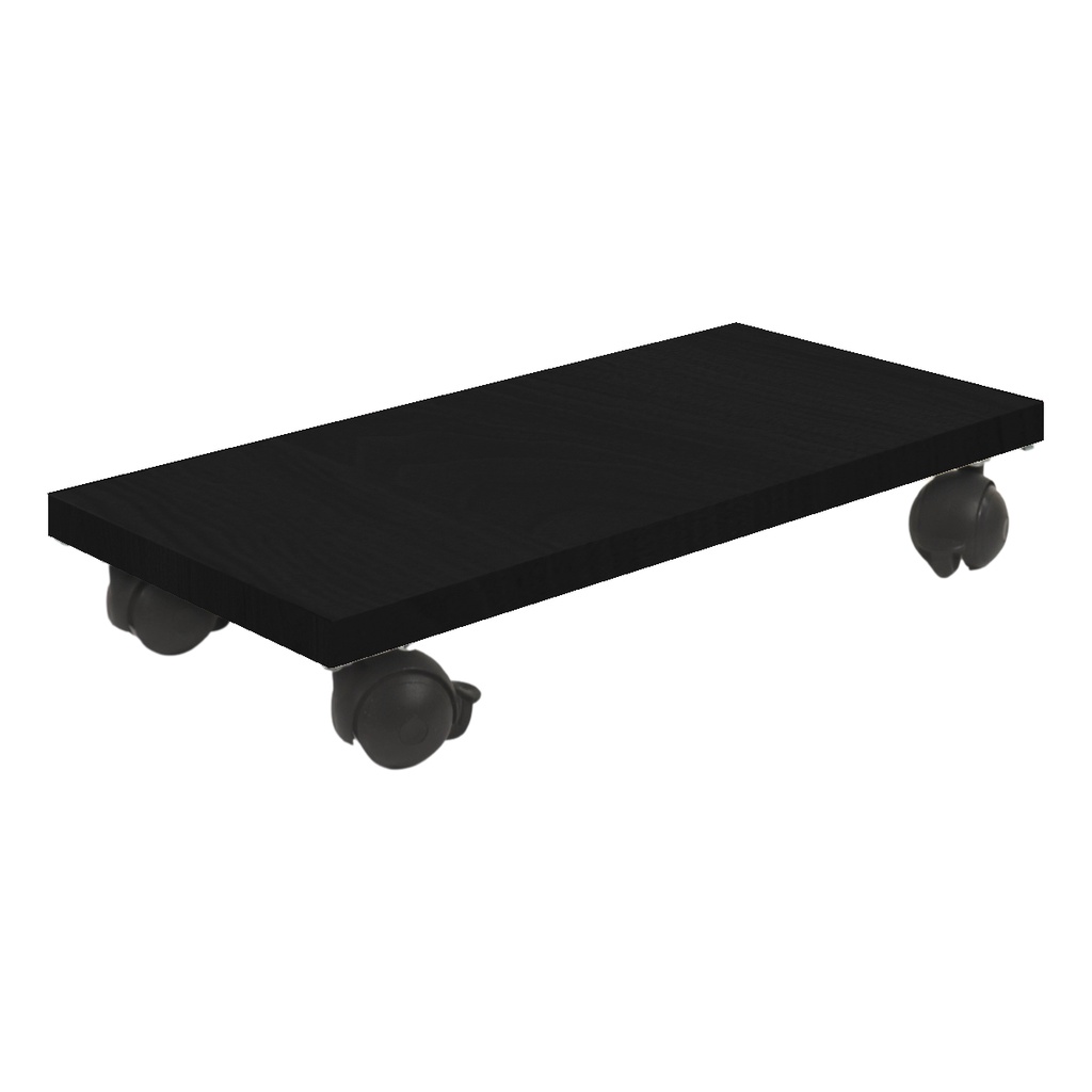 Suporte Preto de CPU com Rodinhas Computador para Escritório 20x40cm - Wp