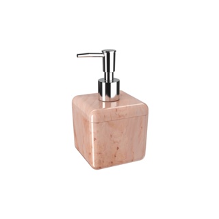Porta Sabonete Líquido e Álcool Gel Coza Cube 8,5 x 8,5 x 15 cm 330 ml Mármore Rosa