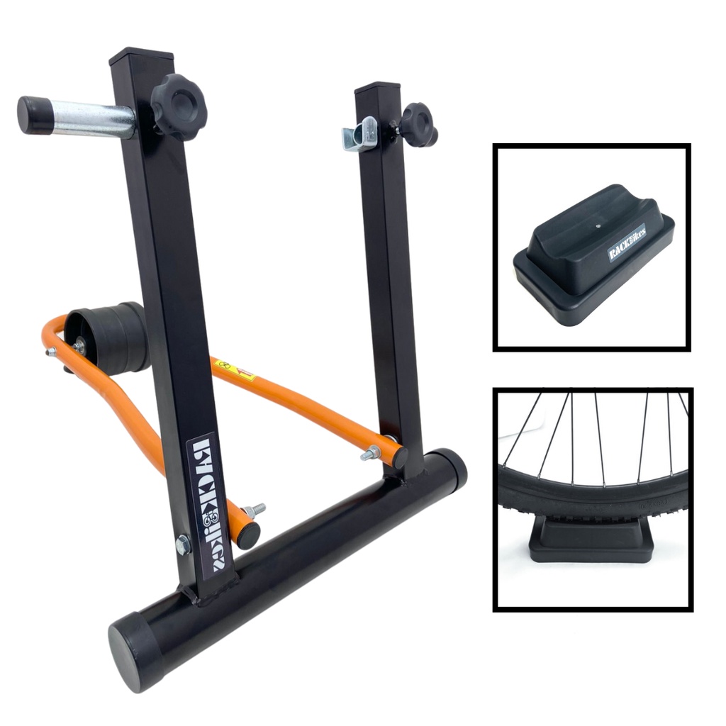 39 - Rolo de Treino + Suporte PNEU Laranja Ciclismo Aro 20 a 29