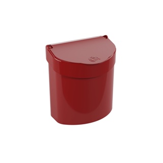 Lixeira Para Pia Coza Glass 2,7 Litros Vermelho Bold