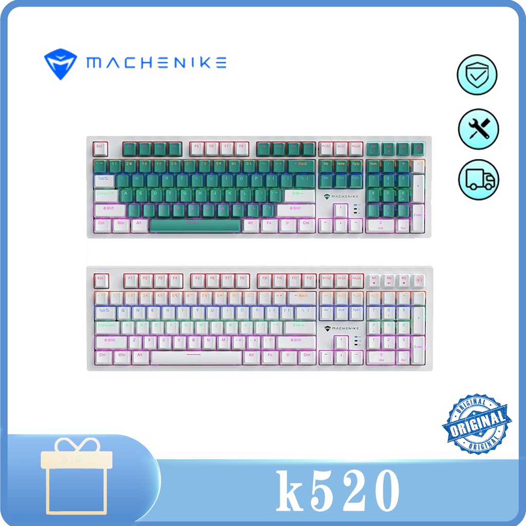 Machenike K520 Teclado Mecânico Com Fio 108 Teclas Coluna de ...