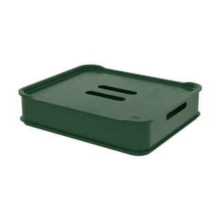 Cesta Organizadora com Tampa Maxi Coza Fit 38 x 31,6 x 8,4 cm Verde Palm