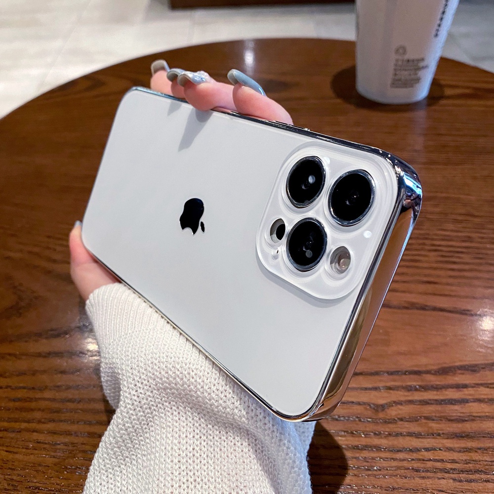 AG Capa De Vidro Fosco Temperado Para iPhone 14 Pro MAX 13 12 11 Estrutura Rígida Traseira Fosca