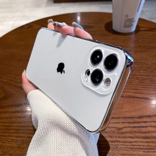 AG Capa De Vidro Fosco Temperado Para iPhone 14 Pro MAX 13 12 11 Estrutura Rígida Traseira Fosca