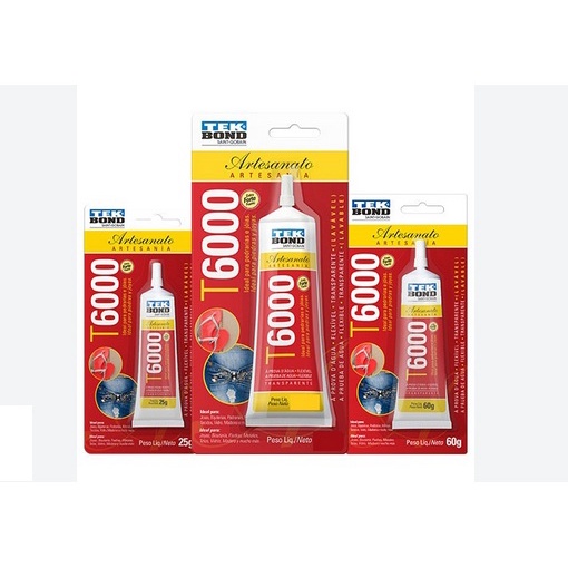 Cola Adesiva p/ Artesanato T6000 Tek Bond