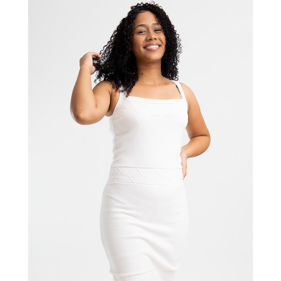 Vestido tubinho store branco plus size