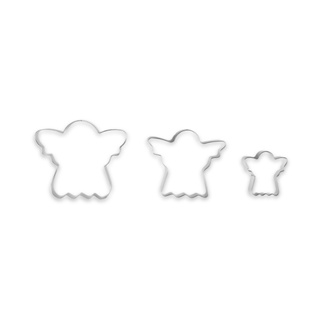 Conjunto Cortador De Biscoito Anjo Brinox Glacê 3 Peças Aço Inox