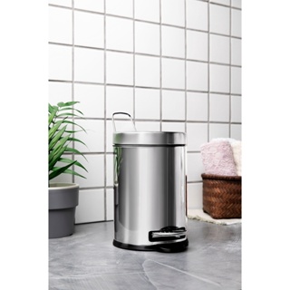 Lixeira Com Pedal E Balde Brinox Decorline 3 Litros Aço Inox