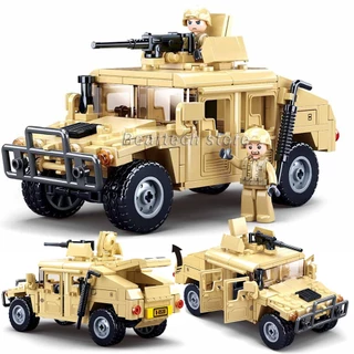 Brinquedo Blocos De Construção Tijolos Brinquedos Compatível Com Militar Transporte Hummer Técnica