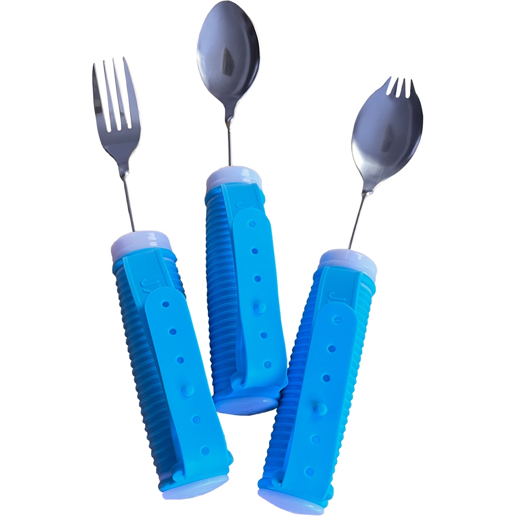 Colher Auxiliar De Mesa E Garfo Para Comer Anti Agitar Com Alças Fixas ...