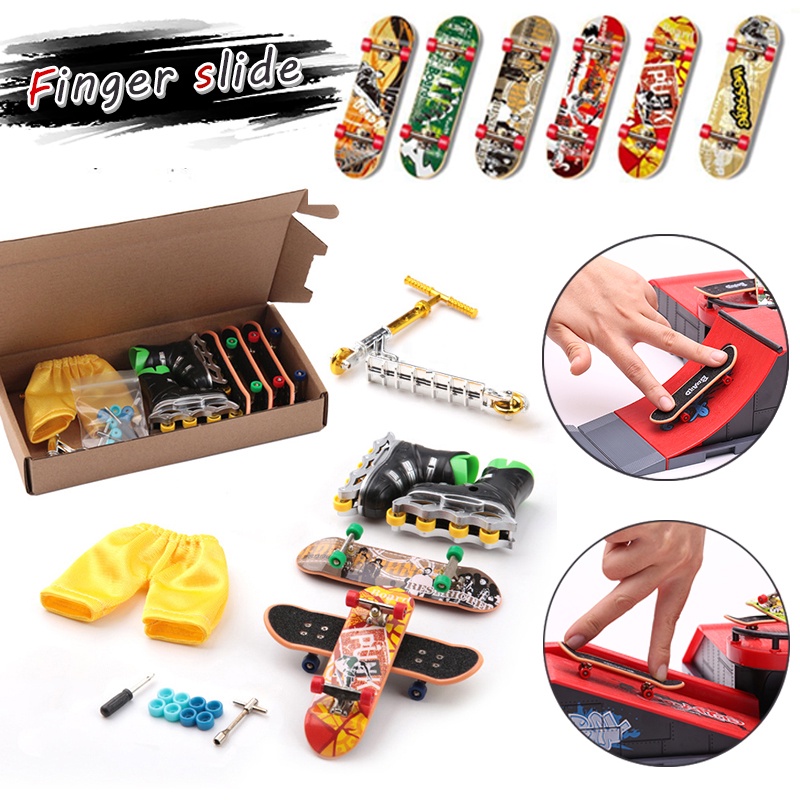 kit de mini skate de dedo profissional Fingerboard pista de skate de dedo  tech deck Skeite Esqueite De Dedo Kit pista de fingerboard skate dedo