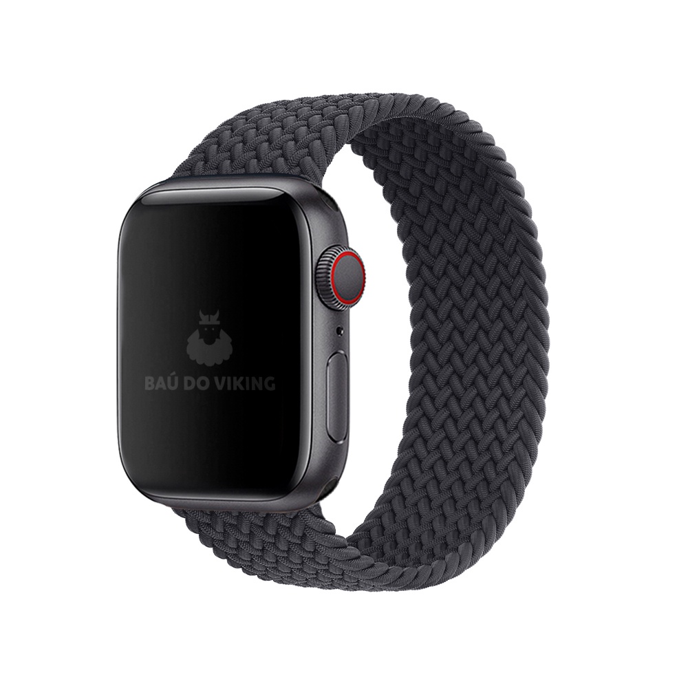 Pulseira Loop Solo Trançada Meia Noite Compatível Com Apple Watch