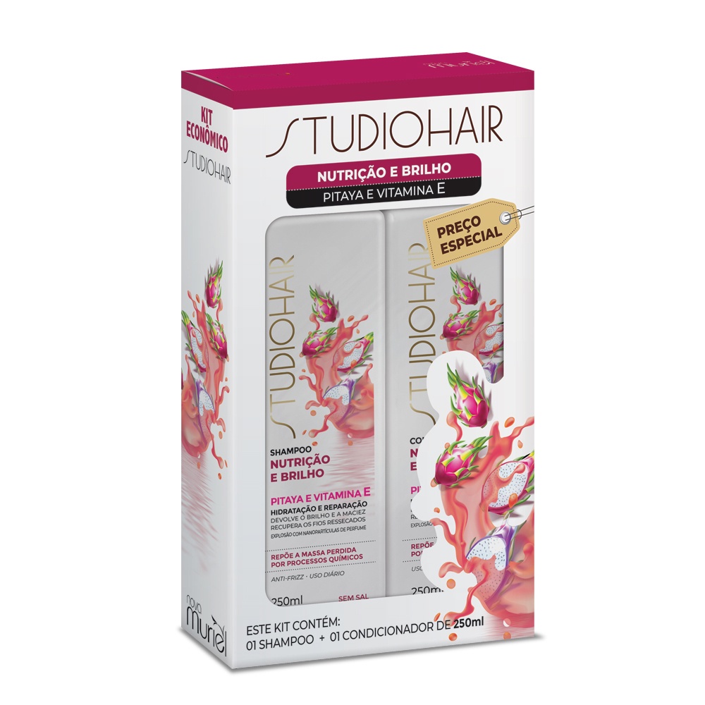 Kit Studio Hair Muriel Shampoo e Condicionador 250ml Shopee Brasil