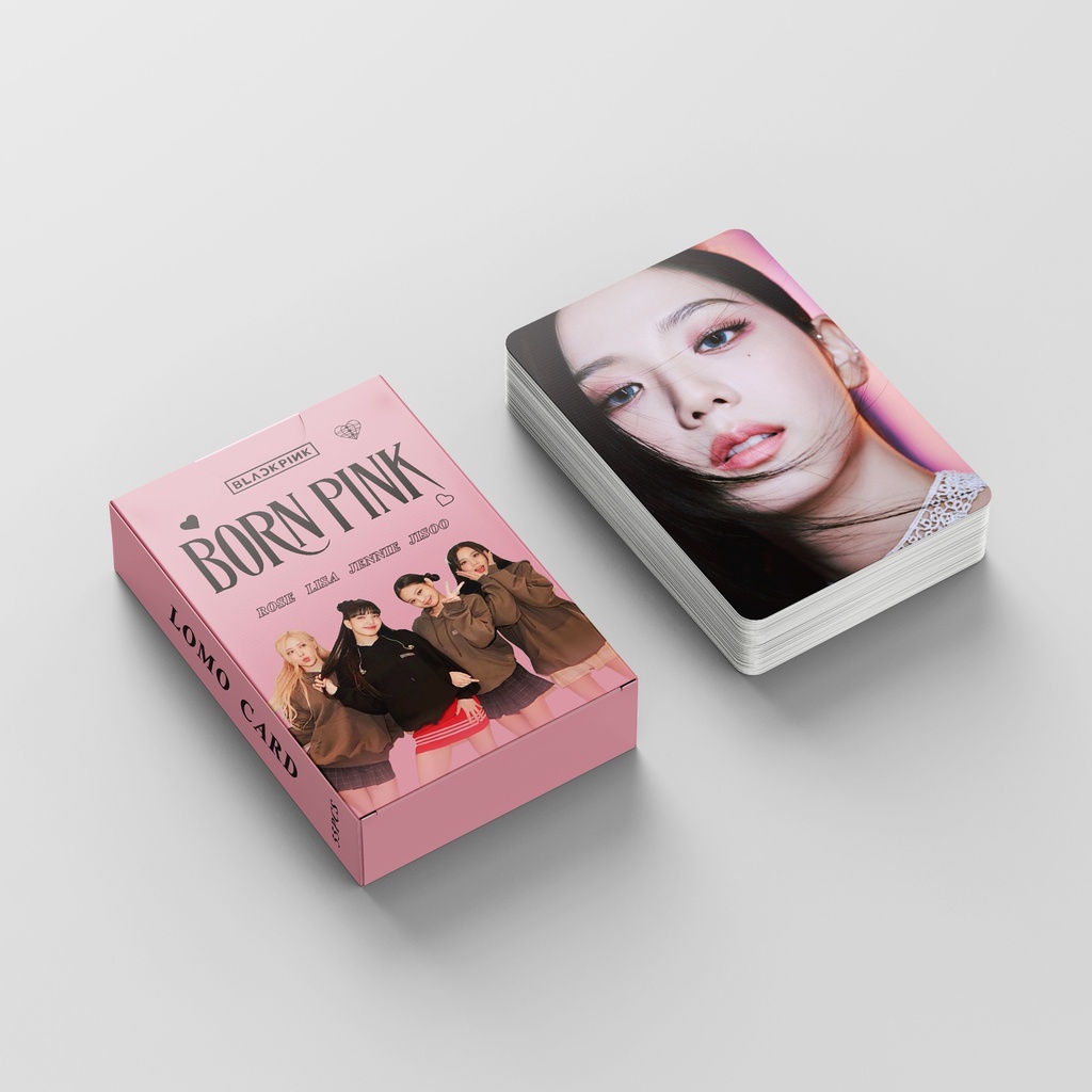 55pcs/Caixa BLACKPINK Cartões Fotográficos Nascidos Pink World