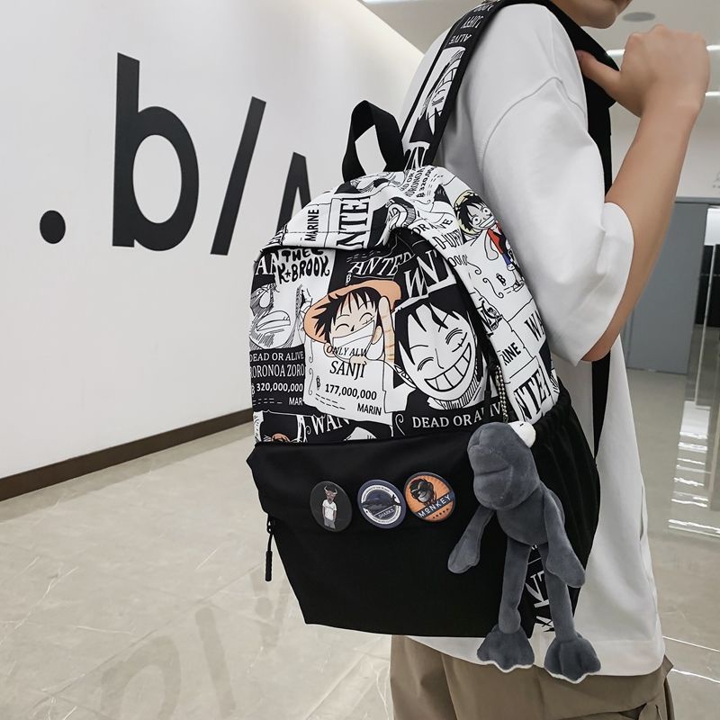 Mochila One Piece anime manga adolescentes escolar do estudante