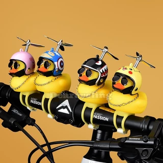 Bicicleta Pequeno Pato Amarelo Decoração Do Guidão Capacete Interior Carro Elétrico De Motocicleta Ornamentos De Montanha