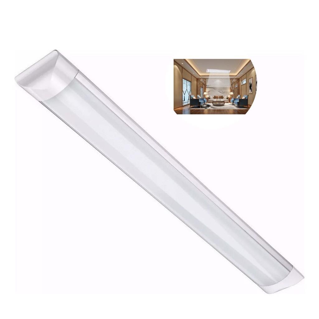 Luminaria de Teto LED Tubular Slim Branco Frio Bivolt Shopee Brasil