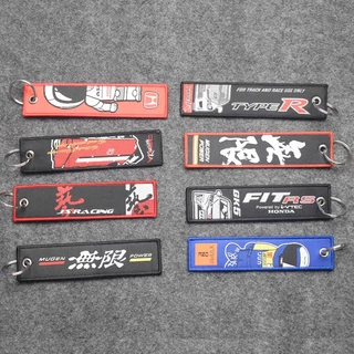 TYPER Honda Carro Chaveiro Bordado Chave Fobs Modificação Cultural Para