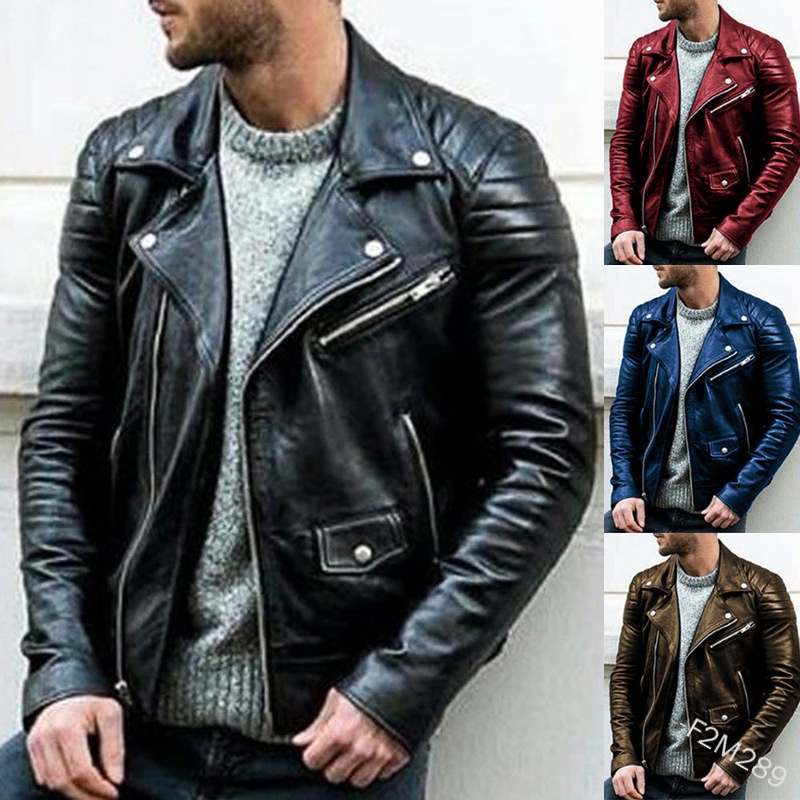 Jaqueta Biker de Couro Reconstruída - Ready-to-Wear