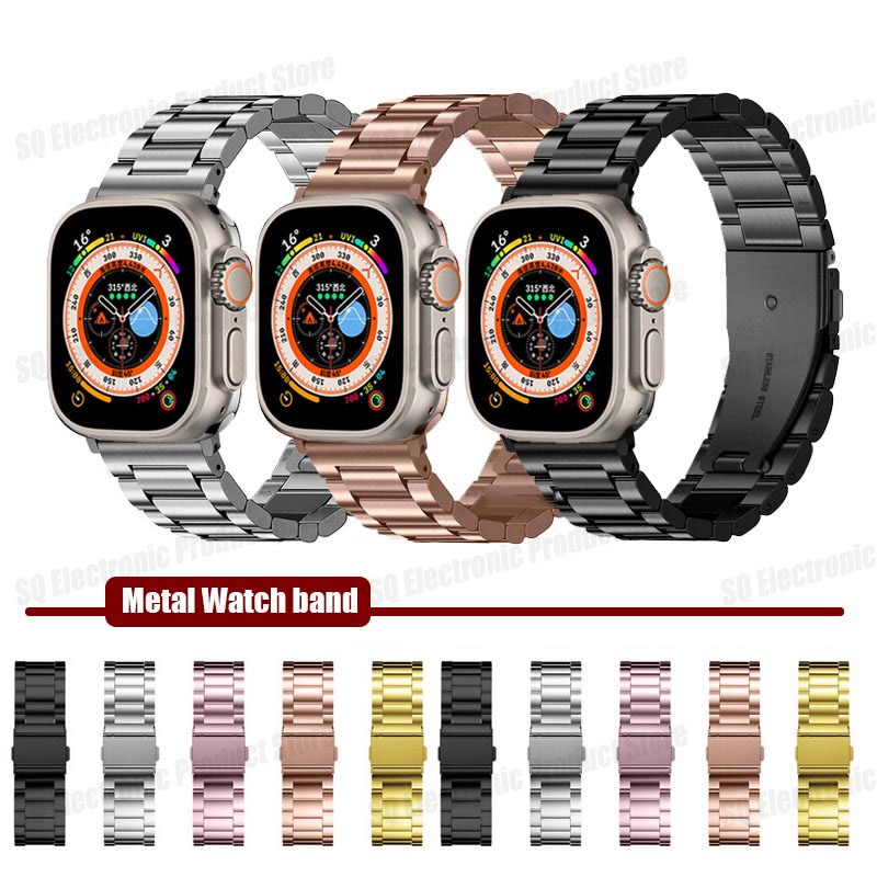 Pulseira De Aço Inoxidável Para Apple Watch Band ultra 49mm 45mm 41mm 44mm 40mm 42mm Série 38mm 8 7 6s E 5