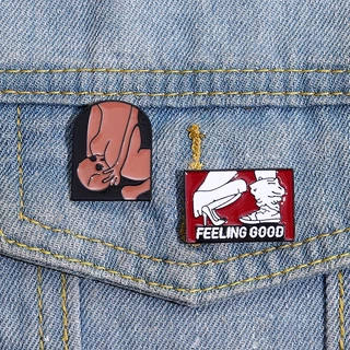 Engraçado Broches Sexy Homens Mulheres Amantes Da Moda Alfinete De Bom Esmalte Criativo Punk Personalidade Escura Jóias Lapela Alfinetes Presente