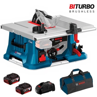 Serra Circular Mesa 8 POL à Bateria GTS 18V-216 Brushless 2 Baterias 4,0Ah Carregador Bivolt BOSCH