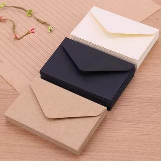 5 Pcs/pack Clássico Branco Preto Kraft Em Mini Envelopes Envelope De Convite De Casamento Presente