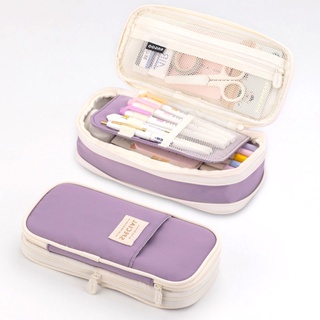 Kawaii Estojo Organizador De Lápis Bolsa Coreana Para Meninas Caixa De Caneta De Grande Capacidade Suprimentos Escolares Acessórios De Escritório De Papelaria