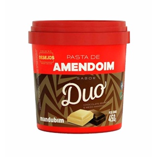 Pasta de Amendoim Duo Chocolate Branco e Amargo Mandubim 450g