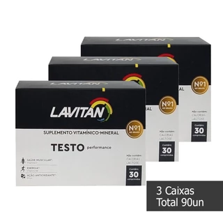 Kit 3 Suplemento de Testosterona Lavitan Performance 60 Dias
