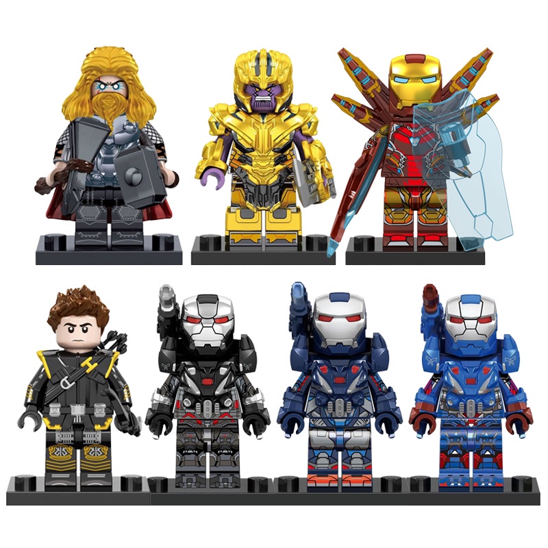 Super Heróis Figuras Hawkeys Máquina De Guerra Loki Blocos De Construção Brinquedos