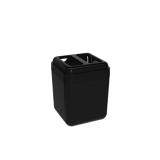 Porta Escova De Dente Coza Cube 8,5 x 8,5 x 10,5 cm Preto