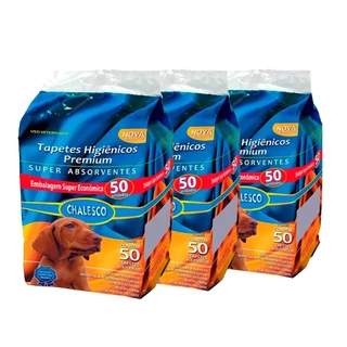 Kit 3 Tapete Higiênico Para Cães Chalesco C/50 Unidades