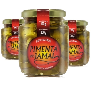 Pimenta Jalapeño em Conserva JAMAL 200g (3 potes)