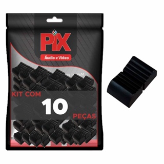 10x Botão Knob Mesa de Som Eixo 2x6mm - Deslizante - Preto