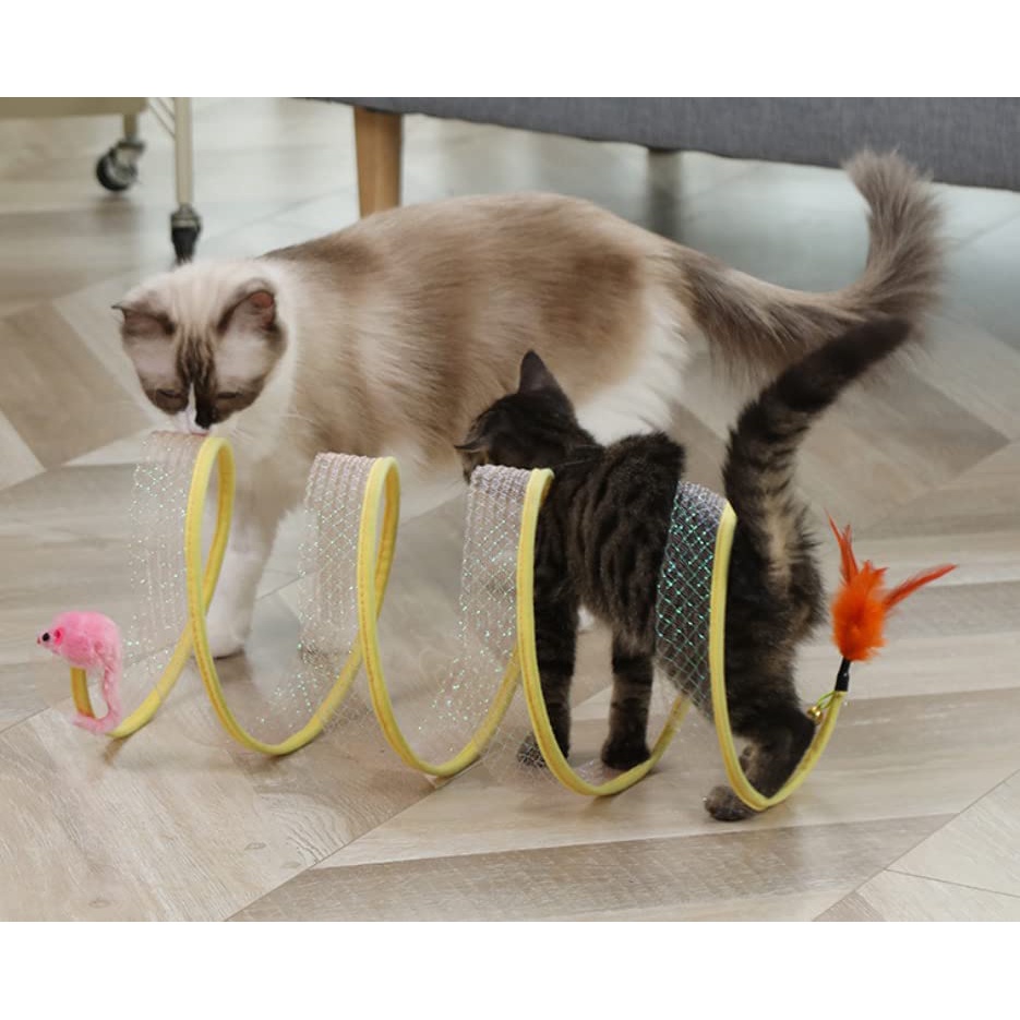 Suprimentos para animais de estimação/brinquedos de túnel de gato tipo S/brinquedos de gato de autocura de canal dobrável