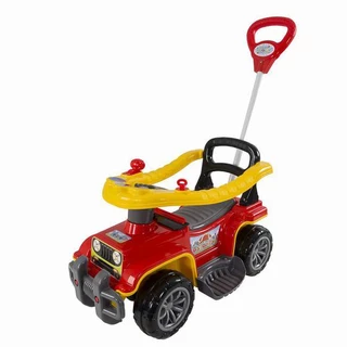 Carrinho De Passeio Infantil Quadriciclo com Empurrador Jip Jip Bombeiro - Maral