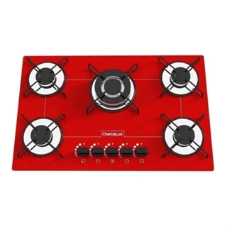 Fogão Cooktop Chamalux 5 Bocas Tripla Chama Vermelho 110v/220v