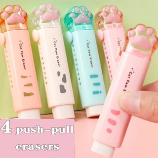 Kawaii Cat Paw Eraser Apagador De Patas Apagadores De Lápis Bonitos Estudantis Borracha Utilidades Escolares Estéticas Material Escolar Artigos