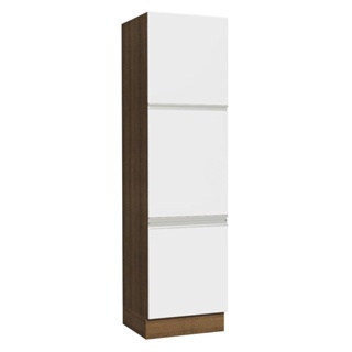 Paneleiro Madesa Glamy 60 cm 3 Portas - Rustic/Branco