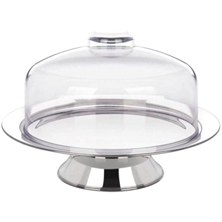 Conjunto Para Bolo Com Pedestal  Brinox Lyon 32 cm Aço Inox