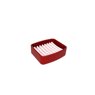 Porta Sabonete Líquido e Álcool Gel Coza Cube 8,5 x 8,5 x 15 cm 330 ml Vermelho Bold