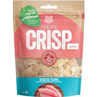 Petisco Natural Crisp Para Gatos Iscas de Tilápia 20g